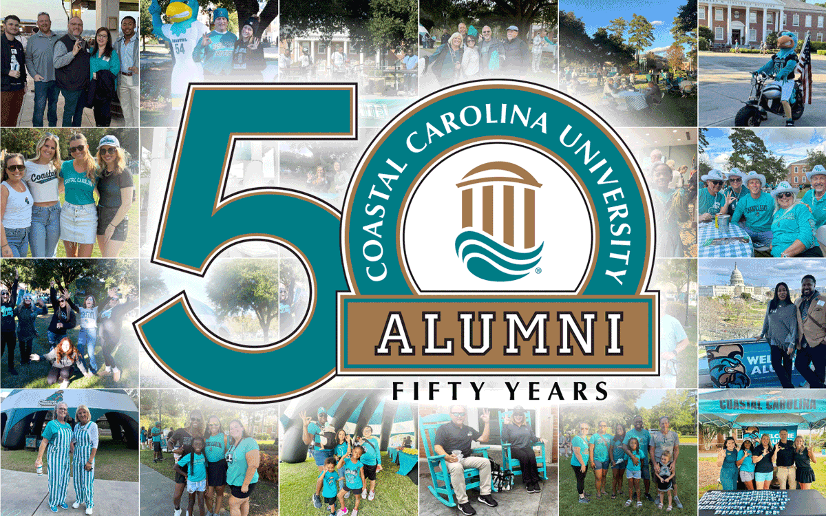 In 2026, we proudly celebrate the 50th Anniversary of the Coastal Carolina University Alumni Association.

You are invited to take part in this golden anniversary through special events, alumni stories, and more as we reflect on where we have been and look ahead to the future.