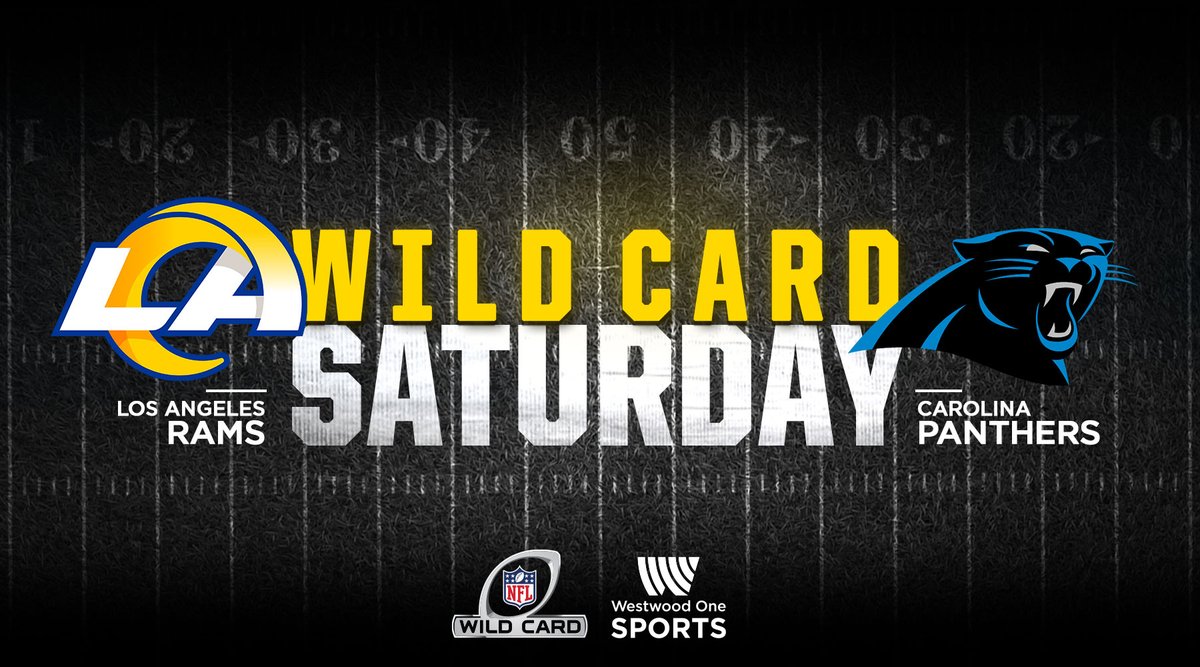 Wild Card Weekend is kicking off!🏈

Tune in to <a href="/westwood1sports/">Westwood One Sports</a>’ coverage of <a href="/RamsNFL/">Los Angeles Rams</a> vs <a href="/Panthers/">Carolina Panthers</a> at 3:00p CT.

💻» 1045thezone.com/listen