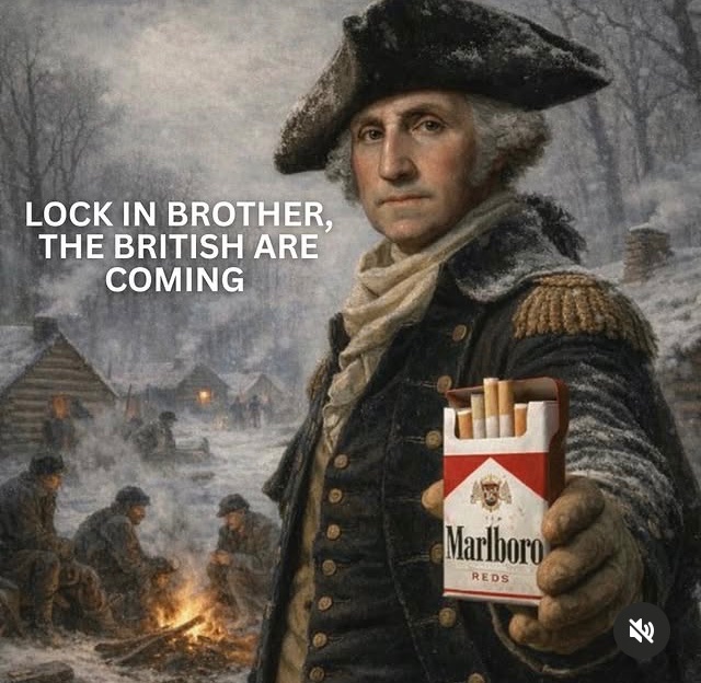 CigsMake's tweet image. George Washington is telling you to lock in.