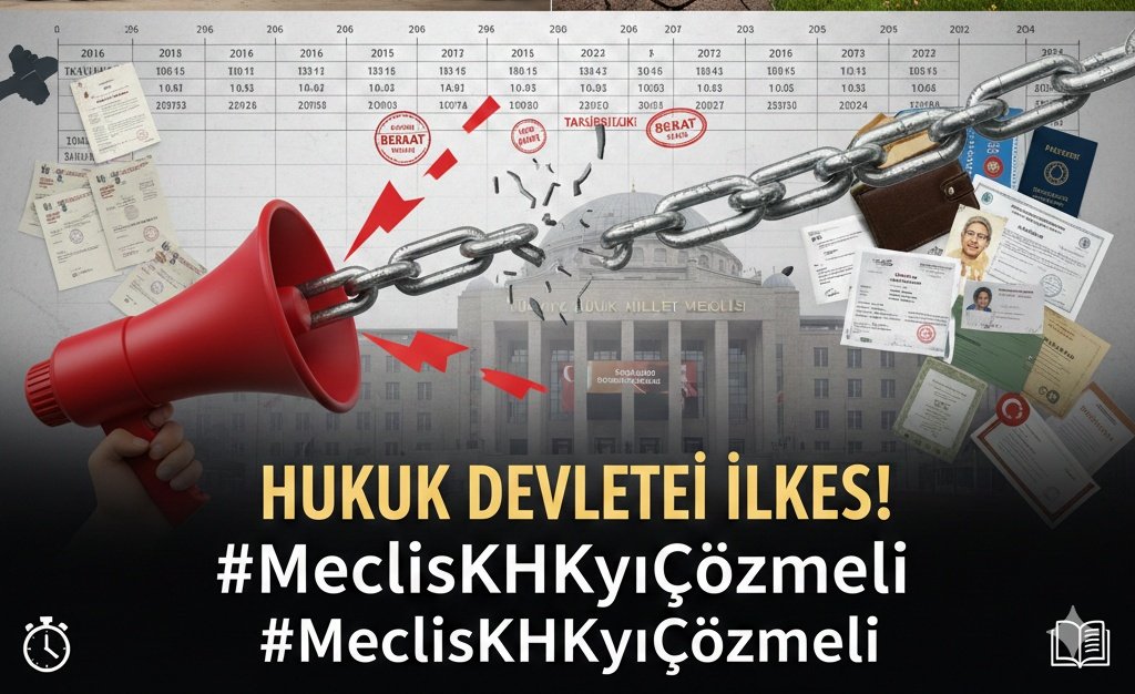Adalet, bir toplumun nefes borusudur. 10 yıldır süregelen KHK mağduriyetleri, sadece bireyleri değil, adalete olan güveni de sarsıyor. Beraat ve takipsizlik alan binlerce insan da haklarına kavuşmayı bekliyor. Çözüm yeri milletin iradesidir! 
​#MeclisKHKyıÇözmeli
 <a href="/TBMMresmi/">TBMM</a>