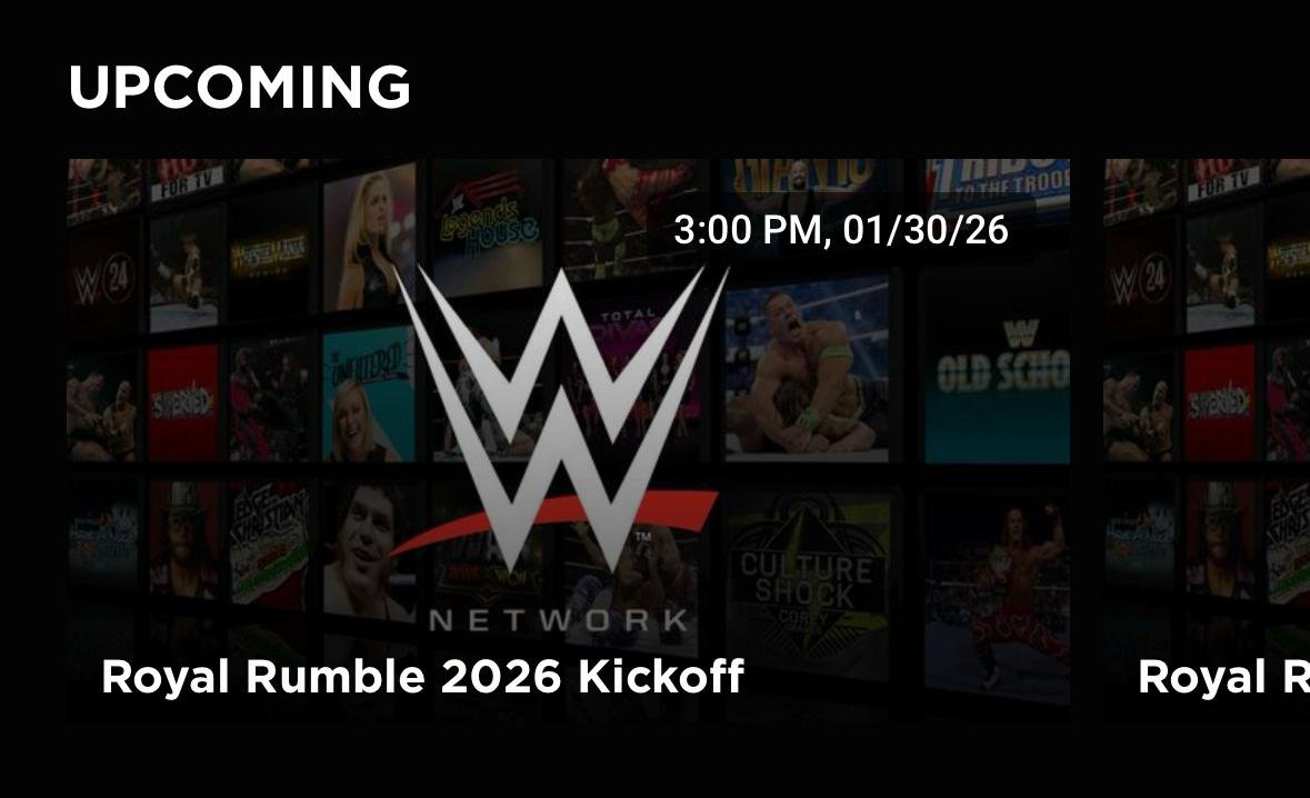 WWE will hold a Royal Rumble Kickoff event (not pre-show, but to kick the weekend itself off) on January 30th, 9 AM EST/2 PM BST (time in screenshot is CEST)