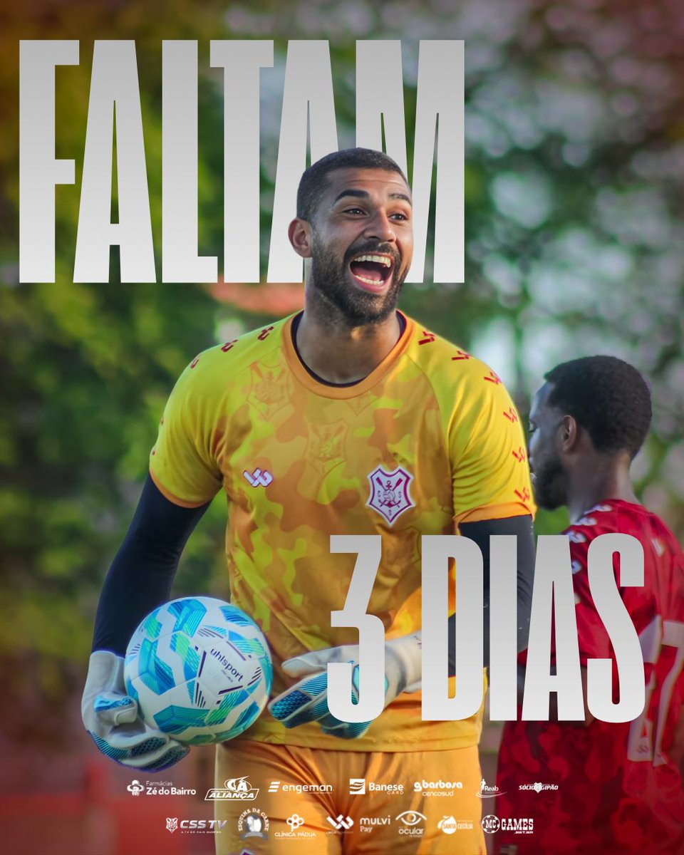 cssergipeofc's tweet image. Estamos cada vez mais perto da nossa estreia no Campeonato Sergipano. Faltam apenas 3 dias pra bola rolar! Vamos cima! 🔥

📆 11 de janeiro
⚽ Sergipe × América de Propriá
🏟️ Durval Feitosa – Propriá

Seja sócio Gipão 🇦🇹