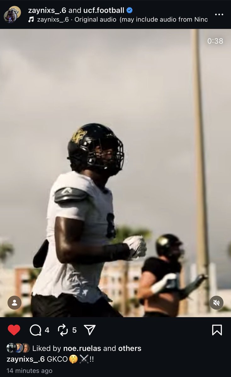 UCF Edge Rusher Isaiah Nixon has officially announced his return for the 2026 season on Instagram.