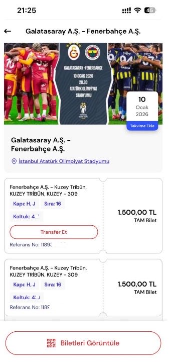 #fenerbahçe
#süperkupabileti
#derbi
#biletarıyorum 
#biletdevir 
#biletdevret 

İlgilenenler dm atsın