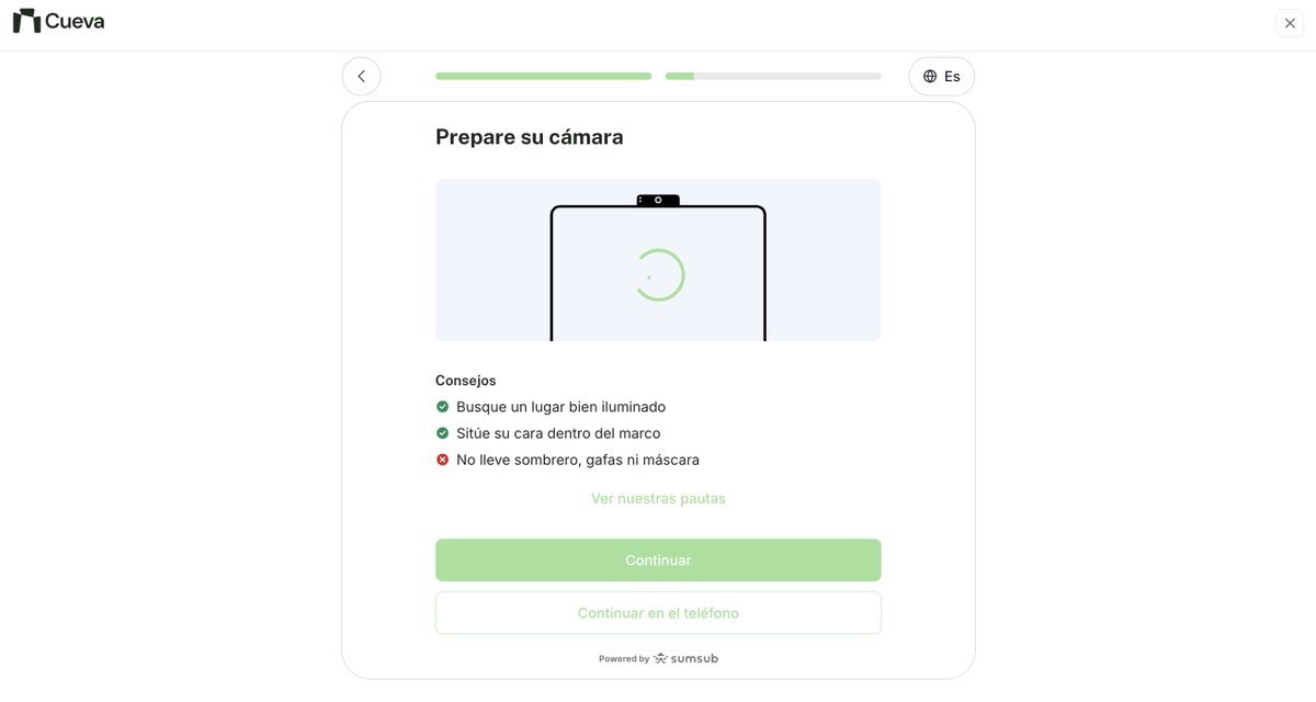 Paydece's tweet photo. Verificación de rostro
Activá la cámara o continuá desde tu teléfono.
Ubicá tu cara dentro del marco y completá la prueba de vivacidad. https://t.co/0PL32iKDH9