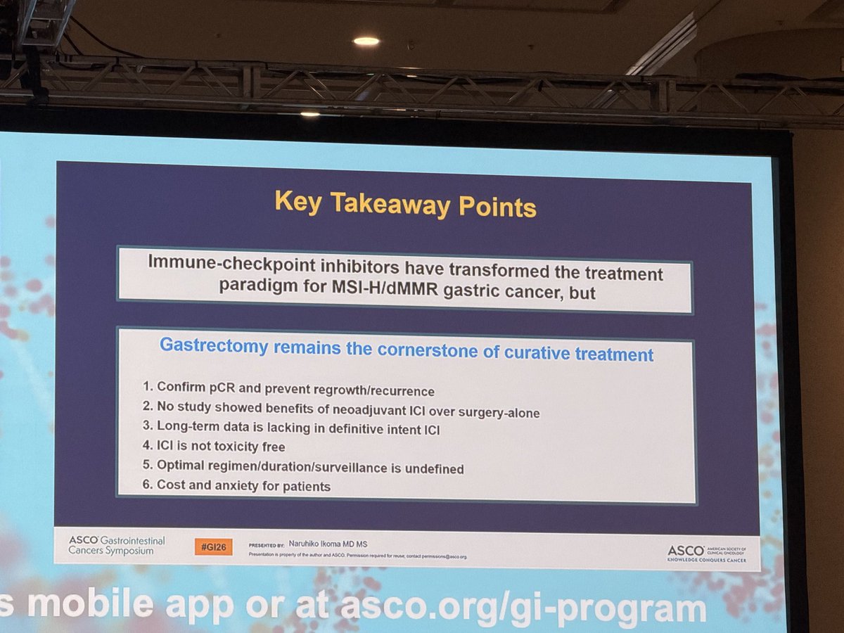 thehemeoncdoc's tweet photo. Great contrasting presentations by Dr. Lucjan Wyrwicz and Dr. Naruhiko Ikoma to help figure out the best way to approach resectable MSI-H gastric cancer
@ASCO #GI26 @DanengLi @DaniCastilloMD https://t.co/penBlpspBl