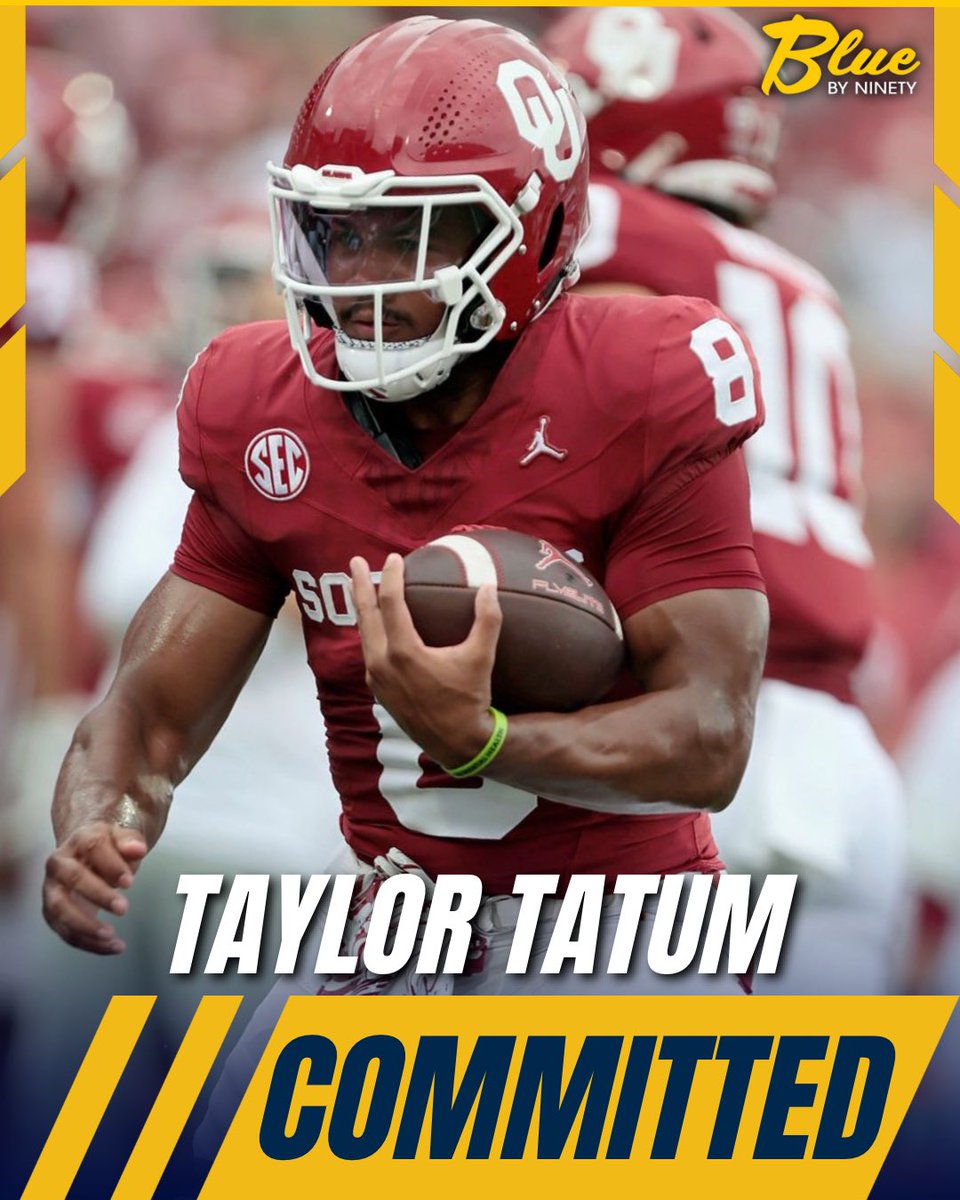 Oklahoma Transfer RB Taylor Tatum has committed to Michigan 〽️