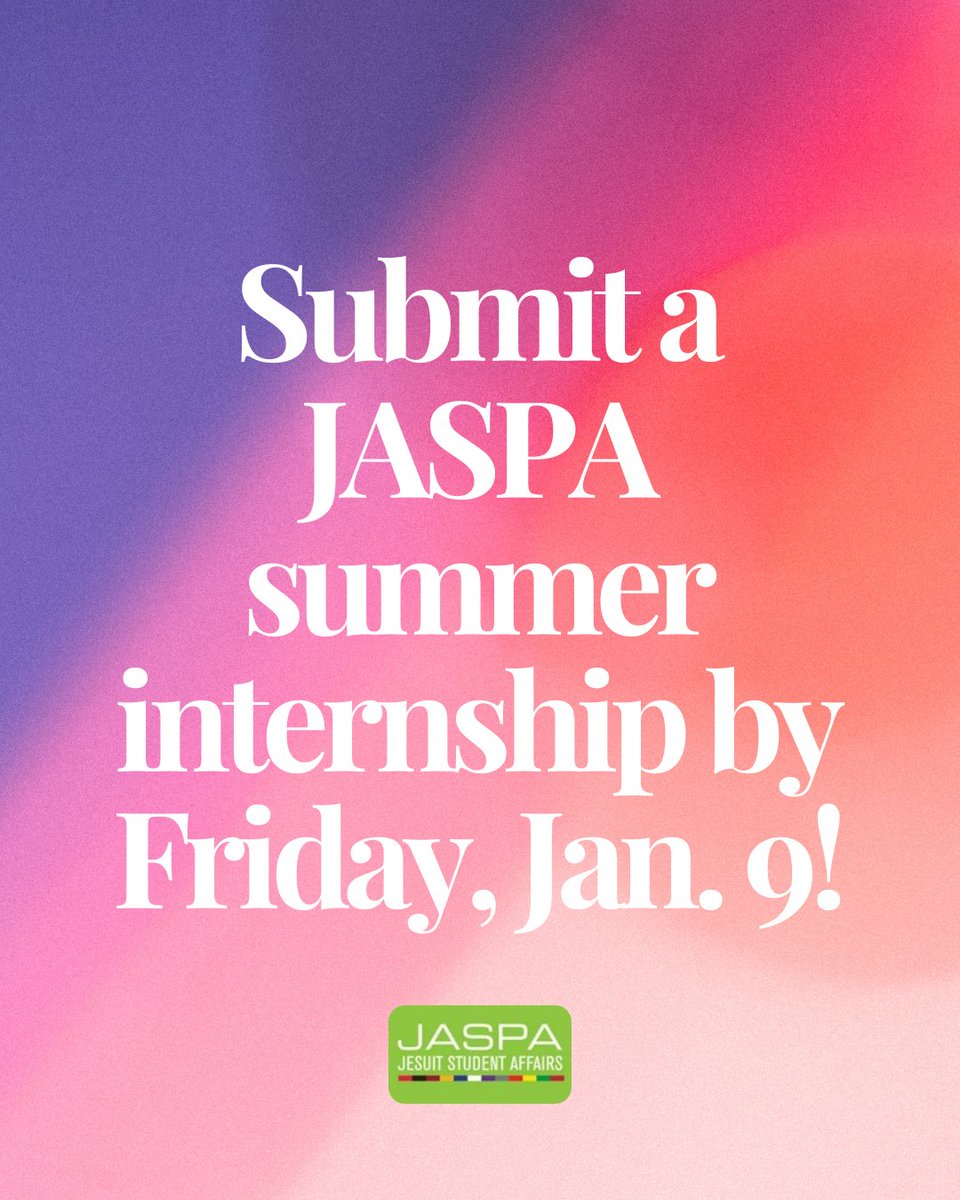 We are excited to announce the JASPA Internship Program to promote summer internship opportunities at Jesuit institutions across the country. Do you have an internship opportunity for a graduate student? Let us know!