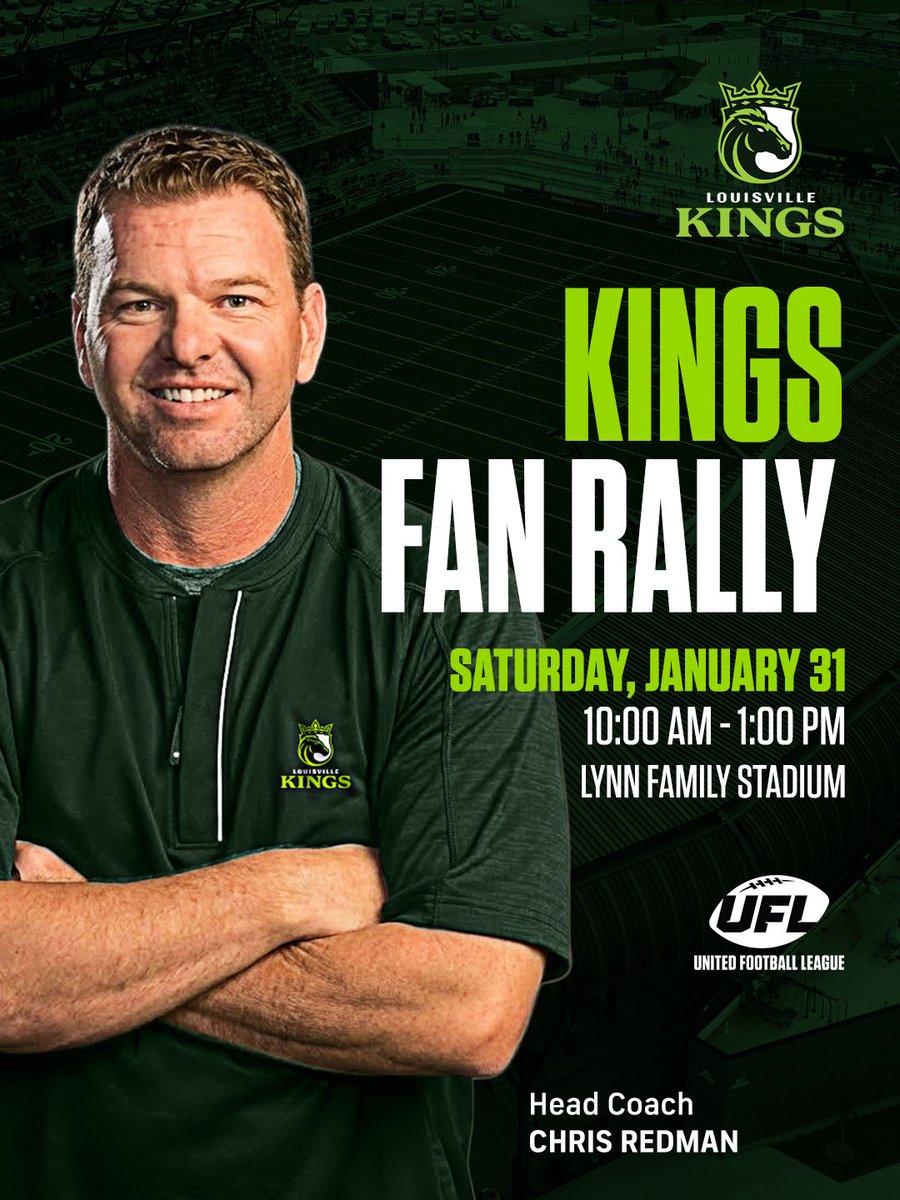 🚨 KINGS FANS 🚨

Come out to Lynn Family Stadium on January 31st and meet your Kings players and Head Coach Chris Redman 👑

RSVP 👉 bit.ly/3Yx4TnY