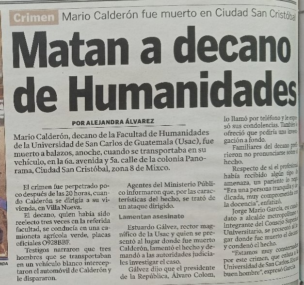 Interiano1Saul's tweet image. En su momento era fuerte el rumor de que el responsable de la muerte de Calderón era Mazariegos.