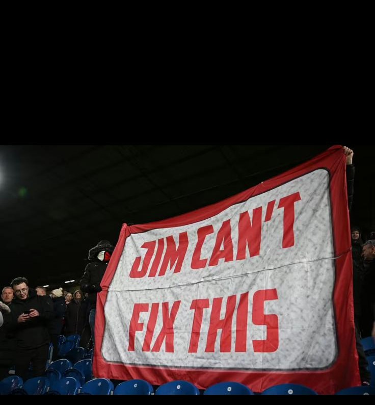 henrywinter's tweet image. Manchester United fans’ group plans protest against club owners before Feb 1 game v Fulham (partly over ticket prices). Also calls for vote of no confidence in Sir Jim Ratcliffe and the Glazers and execs Omar Berrada and Jason Wilcox following recent events. 

“Instead of best in…