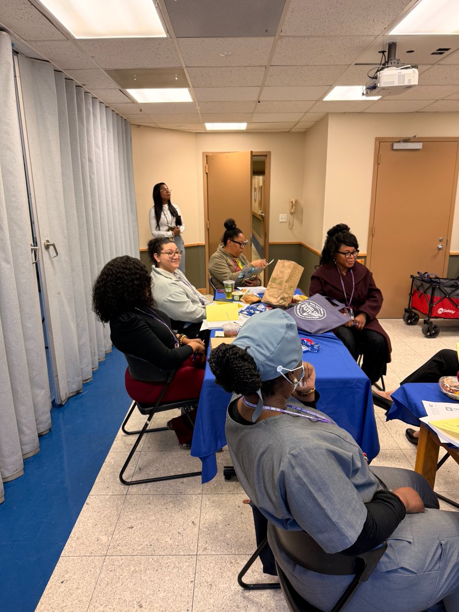 NYSPEF's tweet image. PEF Division 241 (Creedmor Psychiatric Center) held a membership meeting today. The nurses, rehab staff, psychiatrists and intensive case managers who attended heard from Council Leader Michele Rosello and Assistant Council Leader Dr. Darlyne Richardson about the contract, as…