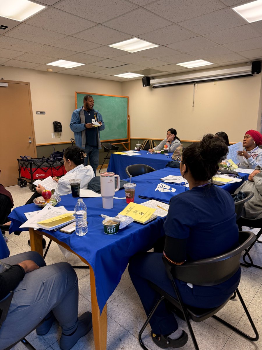 NYSPEF's tweet image. PEF Division 241 (Creedmor Psychiatric Center) held a membership meeting today. The nurses, rehab staff, psychiatrists and intensive case managers who attended heard from Council Leader Michele Rosello and Assistant Council Leader Dr. Darlyne Richardson about the contract, as…