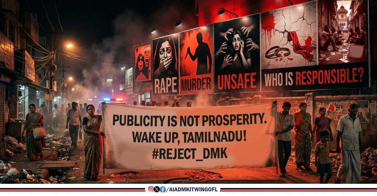 Puppet CM <a href="/mkstalin/">M.K.Stalin - தமிழ்நாட்டை தலைகுனிய விடமாட்டேன்</a> should be ashamed to deem his dark regime as prosperity.

Publicity is not prosperity.
Wake up, Tamil Nadu!
#Reject_DMK