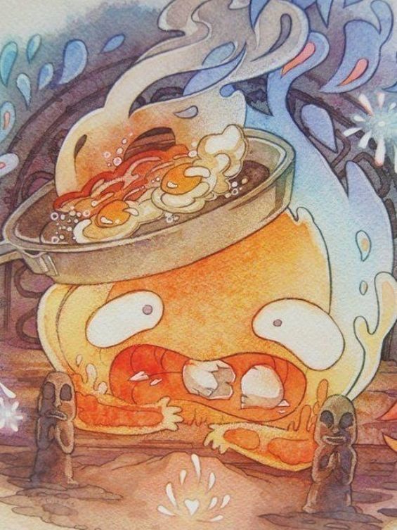 PhotoGhibli's tweet image. Calcifer