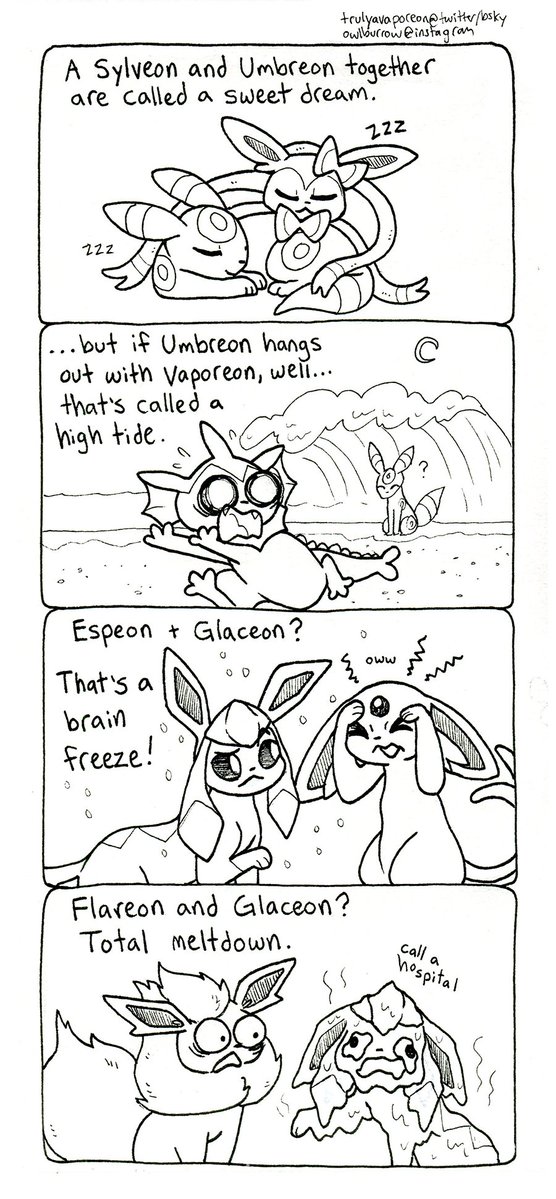 trulyavaporeon's tweet image. MORE groups of Eeveelutions 🤔