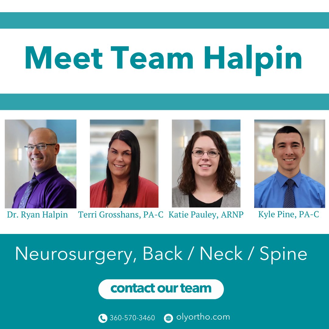 Ryan Halpin, M.D., Terri Grosshans, PA-C, Katie Pauley, ARNP, &amp; Kyle Pine, PA-C. Dr. Dr. Halpin is a Board-certified Neurosurgeon spec. in brain tumors, gamma knife radiosurgery, gen. neurosurgery, spinal deformity, min. inv. spine, &amp; revision spinal surg.na2.hubs.ly/H02Z5440