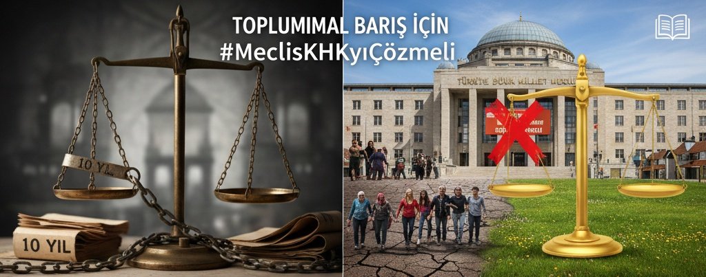 Geciken adalet, adalet değildir. 10 yıl süren bir mağduriyetin telafisi ancak yasal bir düzenlemeyle mümkündür. Tüm siyasi partileri bu insani ve hukuki meselede sorumluluk almaya davet ediyoruz. 
​#MeclisKHKyıÇözmeli
<a href="/herkesicinCHP/">CHP 🇹🇷</a> 
<a href="/SaadetPartisi/">Saadet Partisi</a> 
<a href="/rprefahpartisi/">Yeniden Refah Partisi</a>