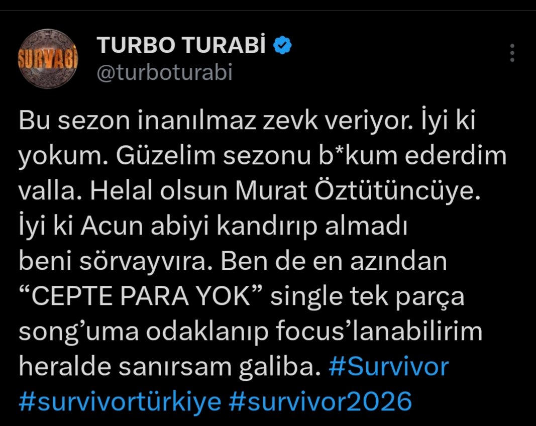 Turabi hesabını birimi ele geçirdi  😁 Yardıma ihtiyacın varsa söyle lütfen veya biri seni rehin mi aldı 😁