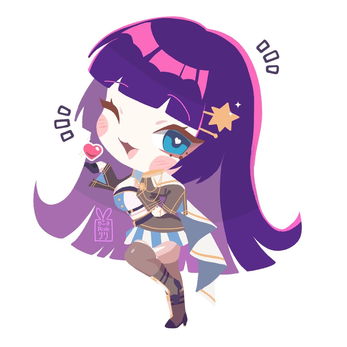 Cute commission I just did for @/improv1sed 💜🩵

Olvide decirles que tengo comms abiertas de Chibis lineless y esta semanita abro la de chibis full color 👁️