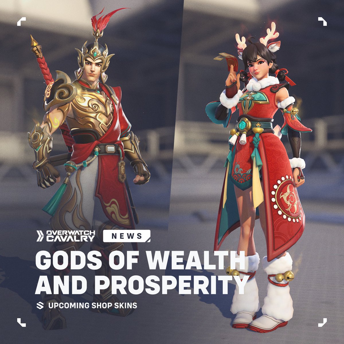OWCavalry's tweet image. New Upcoming #Overwatch2 Shop Bundle: Gods of Wealth and Prosperity 🧧

Featuring skins for Genji and Kiriko.