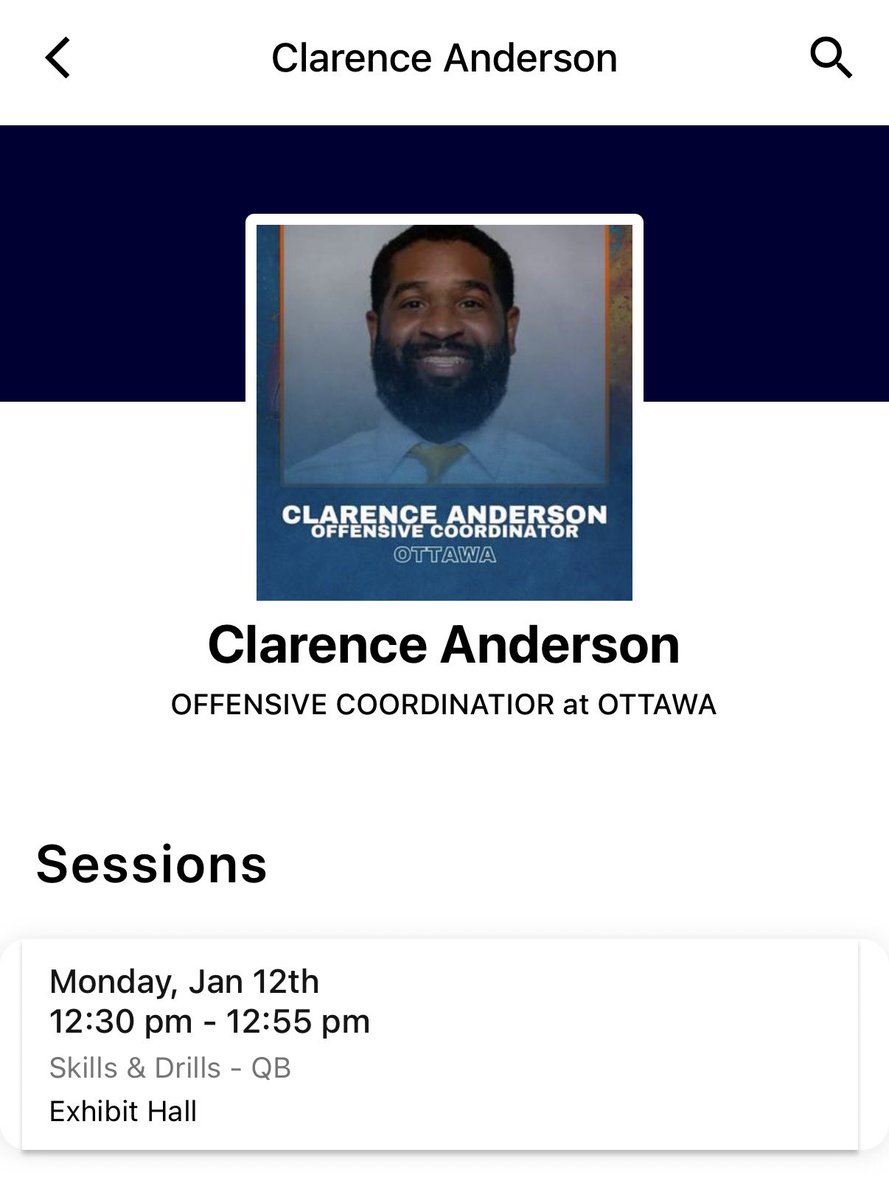 Coach__CA's tweet photo. Honored to represent @OttawaBravesFB  at the 2026 AFCA Coaches Convention. @CoachNickDavis https://t.co/C7t8oUnUjT