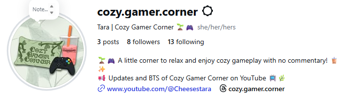 Also I have an IG page now (@/cozy.gamer.corner) for more channel updates and behind the scenes posts! A follow would be very much appreciated 💕