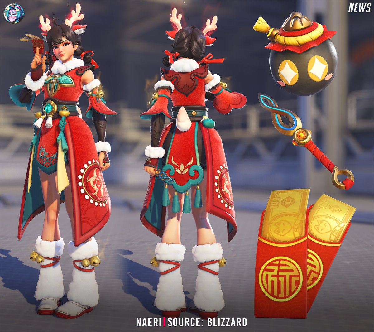 OverwatchNaeri's tweet image. Overwatch 2 New Kiriko God Of Prosperity Skin Revealed 🦊🪙

A new Kiriko skin, set to be released on Year of the Red Horse(Lunar New Year), has been revealed #Overwatch2