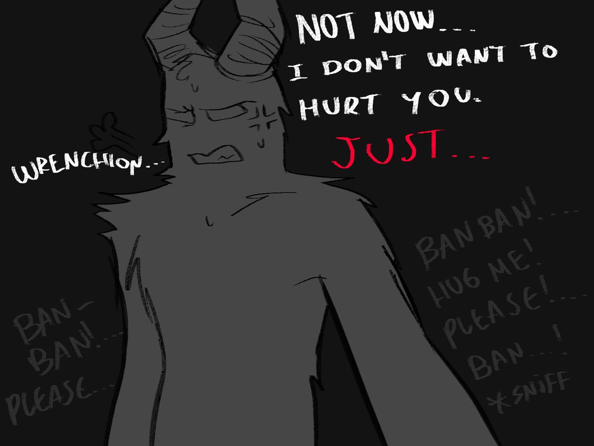 DayDreamsSfw's tweet photo. 3/?
"Wrenchion, after being punished by Syringeon, was only looking for comfort from his older brother...but he was having a bad day too, and sometimes, strong feelings make us act in the wrong way."
#gartenofbanban #gobboc #au #gartenofbanbanfanart #Banban #Hellish #wrenchion https://t.co/CqvAmT5Z4b