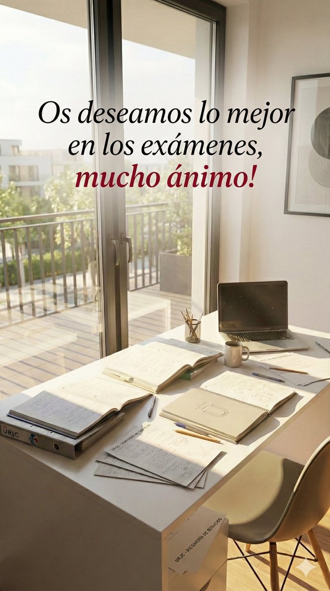 Sabemos que los exámenes exigen concentración, constancia y esfuerzo.
Pero también sabemos que las ingenieras y los ingenieros de servicios estáis preparados para afrontarlos.

Confianza, calma y a por ello. ¡Mucho ánimo en esta recta final!

<a href="/urjc/">URJC</a> <a href="/URJConline/">CIED URJC</a>