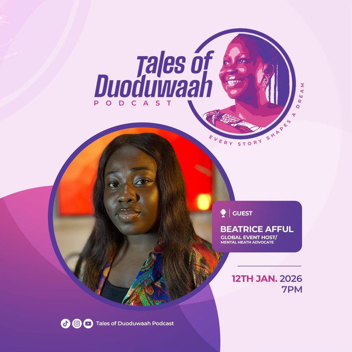 Confidence. Clarity. Conviction.
She’s a proof that purpose, backed by preparation, opens global doors.

Date: Monday, 12th January, 2026.
Time: 7pm sharp on both Facebook and Youtube.
#inspiration #talesofduoduwaah #impact #podcast #fypシ゚viralシ