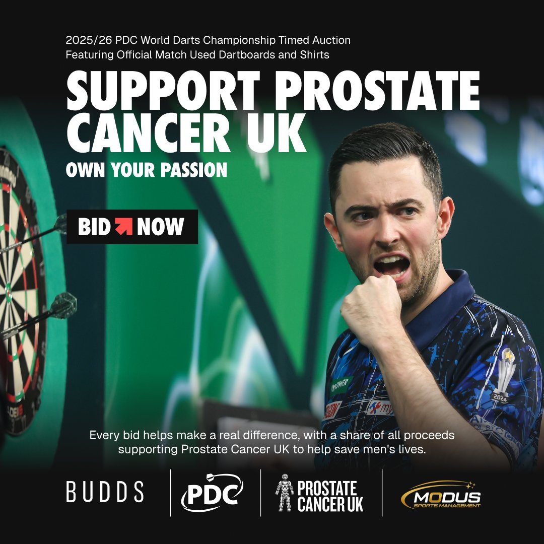buddsauctions's tweet image. The @OfficialPDC 2025/26 World Darts Championship Timed Auction

Bid Now before the auction closes on January 11th budds.com/auctions/upcom… 

From the Paul Lim vs @lukeh180  match of two legends in round 2, to @LukeTheNuke180  defending his title and becoming the youngest back to…