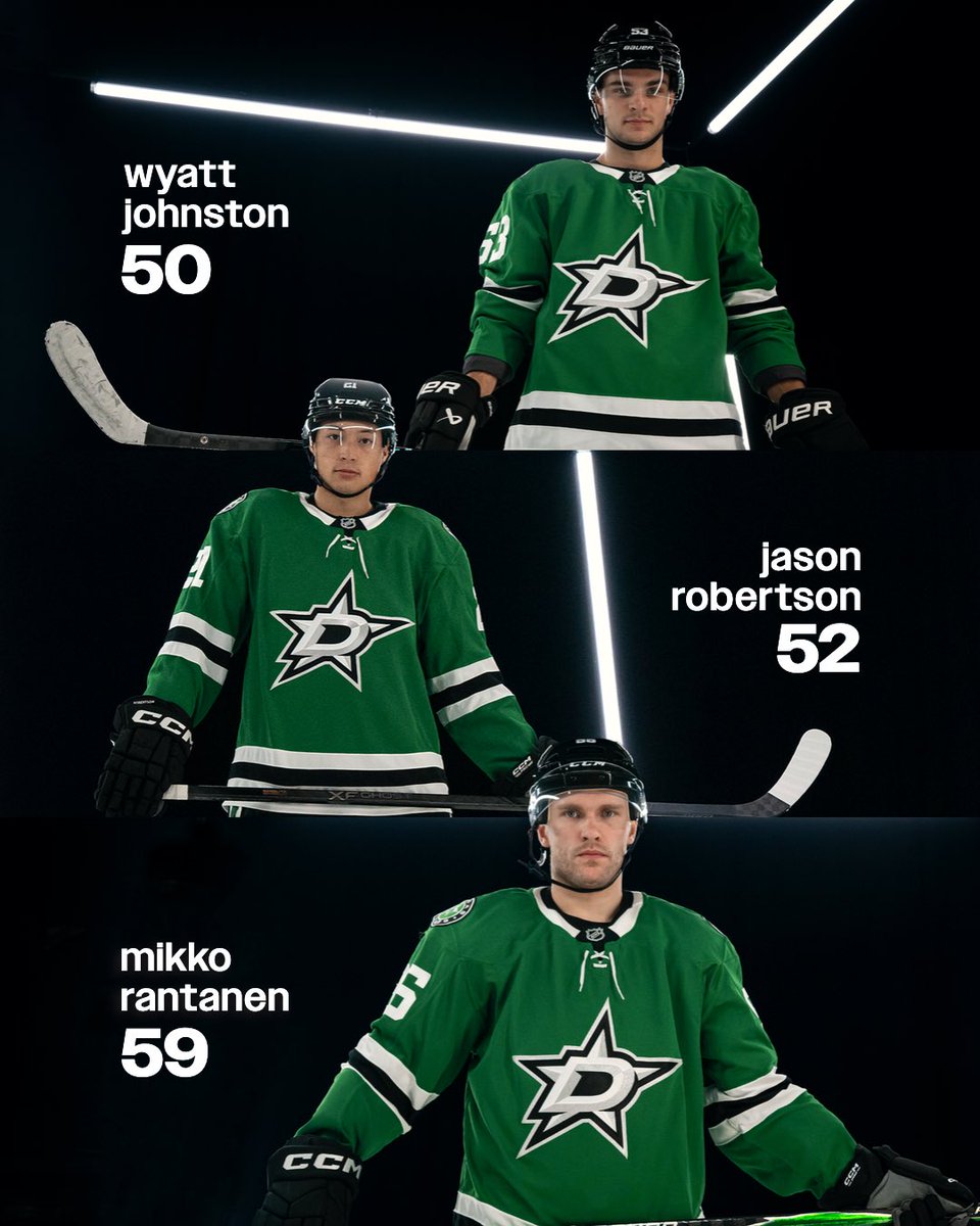 DallasStars's tweet image. Leading the league in star power ⭐️

The only team in the NHL with three 50+ point-scorers this season? The Dallas Stars.