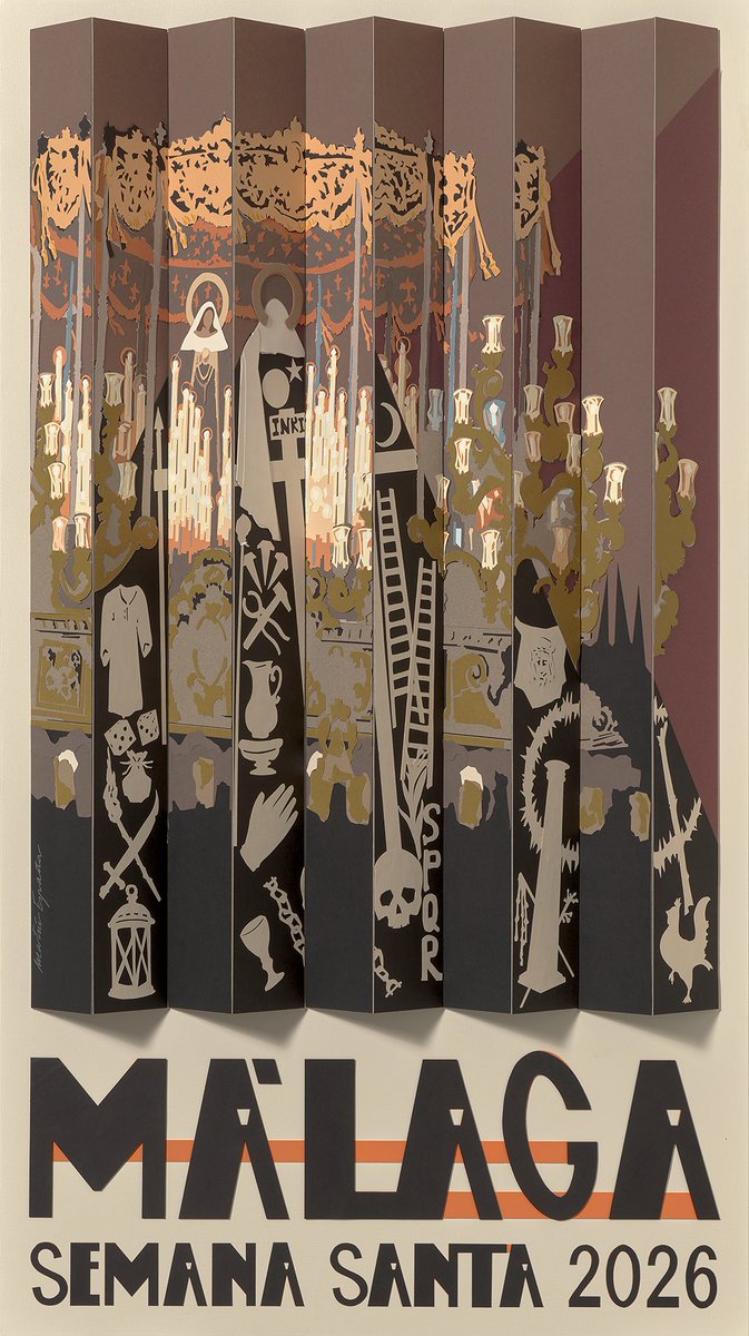 Cartel de la Semana Santa de Málaga 2026, obra de Martín España.