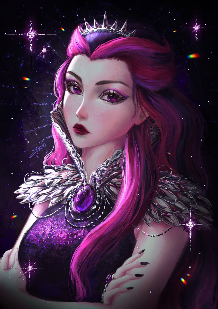 Sahlarei's tweet image. Repost de mi fanart de Raven Queen 

Porque cuando lo publiqué fui una estúpida y lo escribí mal

#EverAfterHigh