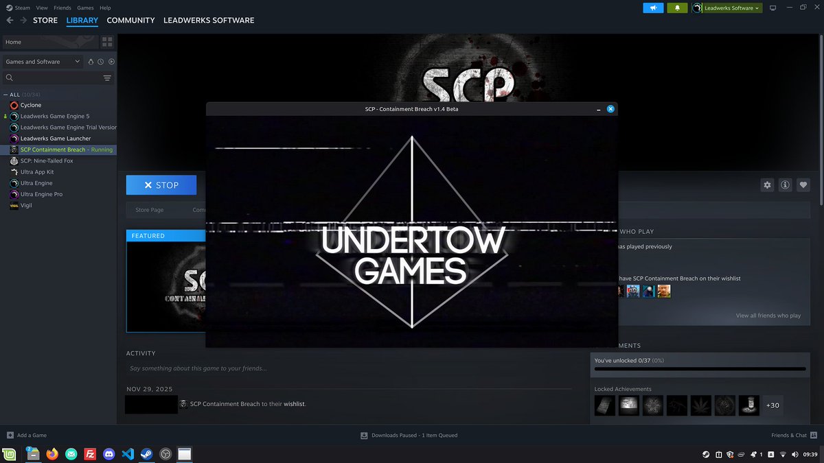 SCP Containment Breach for Steam now works with large screen resolutions, and even runs on Linux. You can sign up for the free beta here: leadwerks.com/scpcb #gamedev #indiedev #scp <a href="/scpwiki/">The SCP Foundation</a>