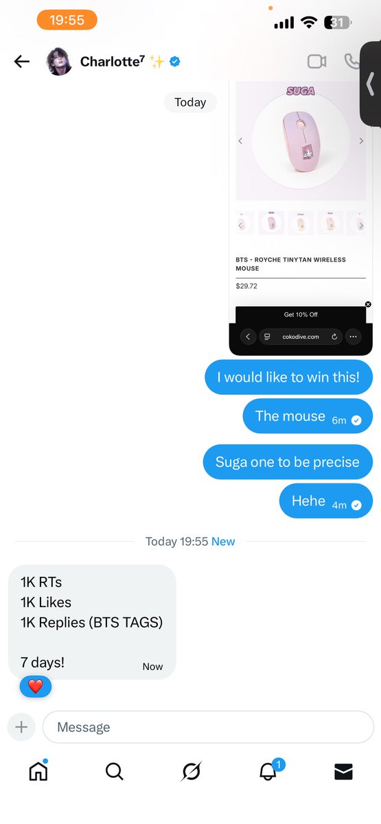 _kitka2303_'s tweet image. HELLO MOOTS!! HELP ME WIN THIS RETWEET DEAL FROM @LottiesxWorld 🥰🙏🙏🙏
 
1K LIKES
1K RETWEETS 
1K REPLIES 

#BTSComeback2026 #ByARMYForARMY