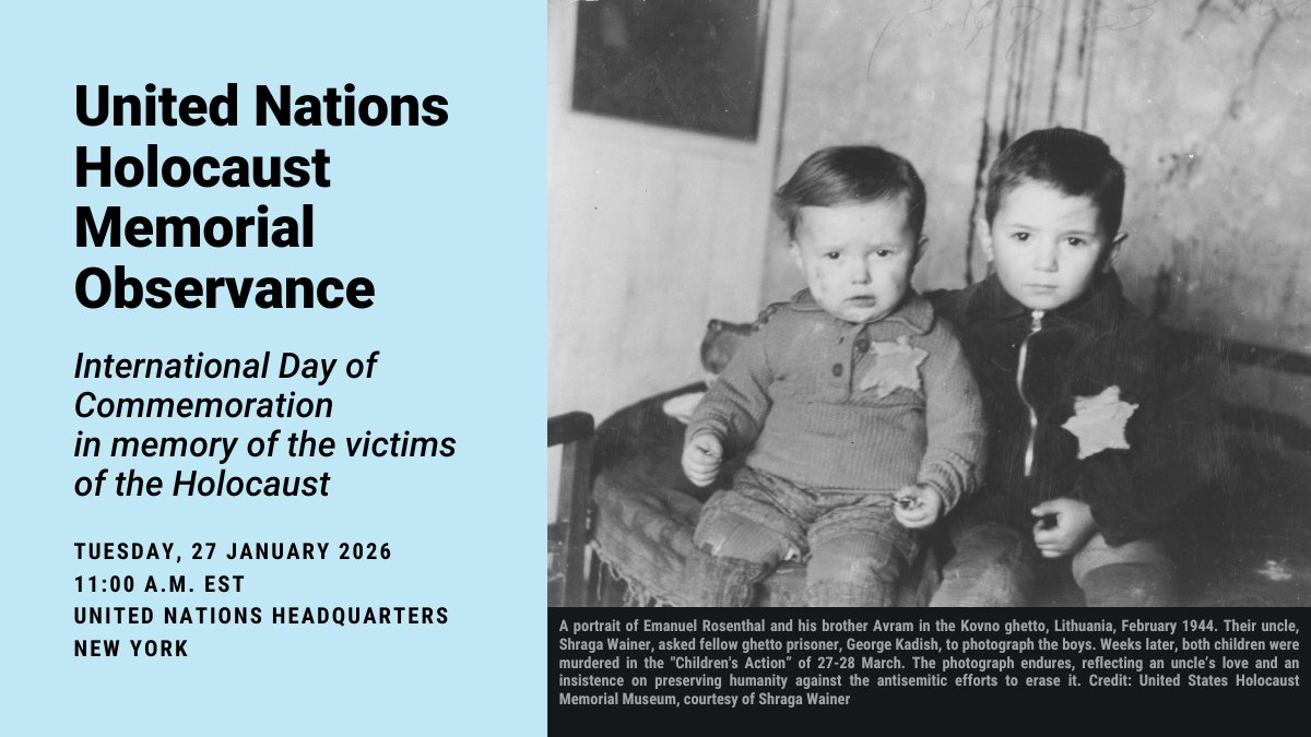 United Nations Outreach Programme on the Holocaust tweet media