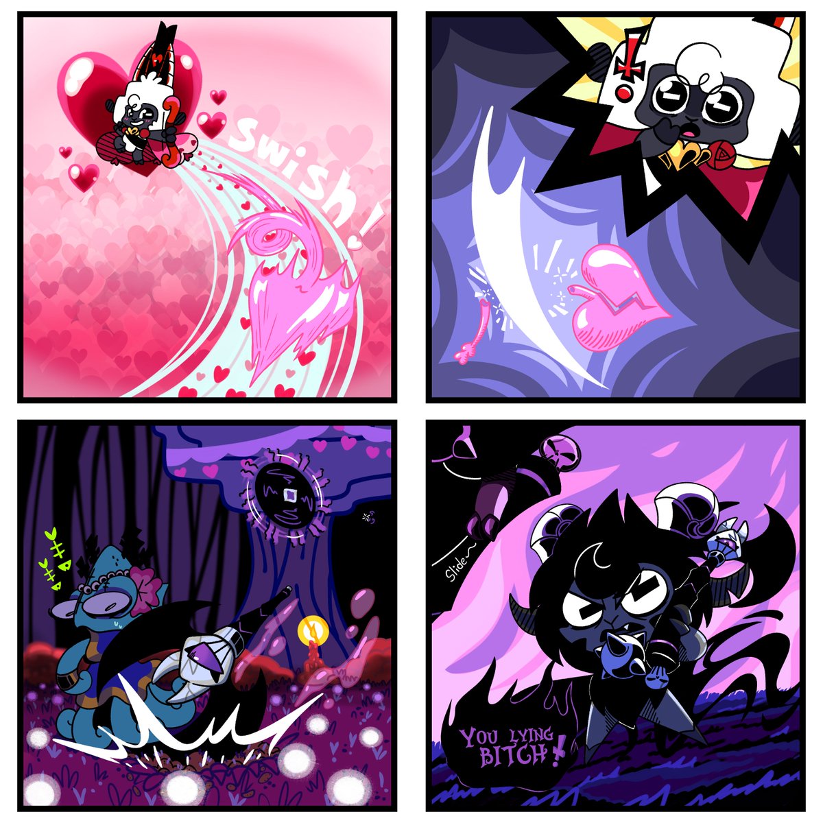 Cupid's arrow Pt. 6 &amp; 7 (Oh, the drama 😮)
The pages are posted right as they are done on the butterfly app, I'll probably wait to have at least two pages ready to post here :)
#Cultofthelamb #COTL