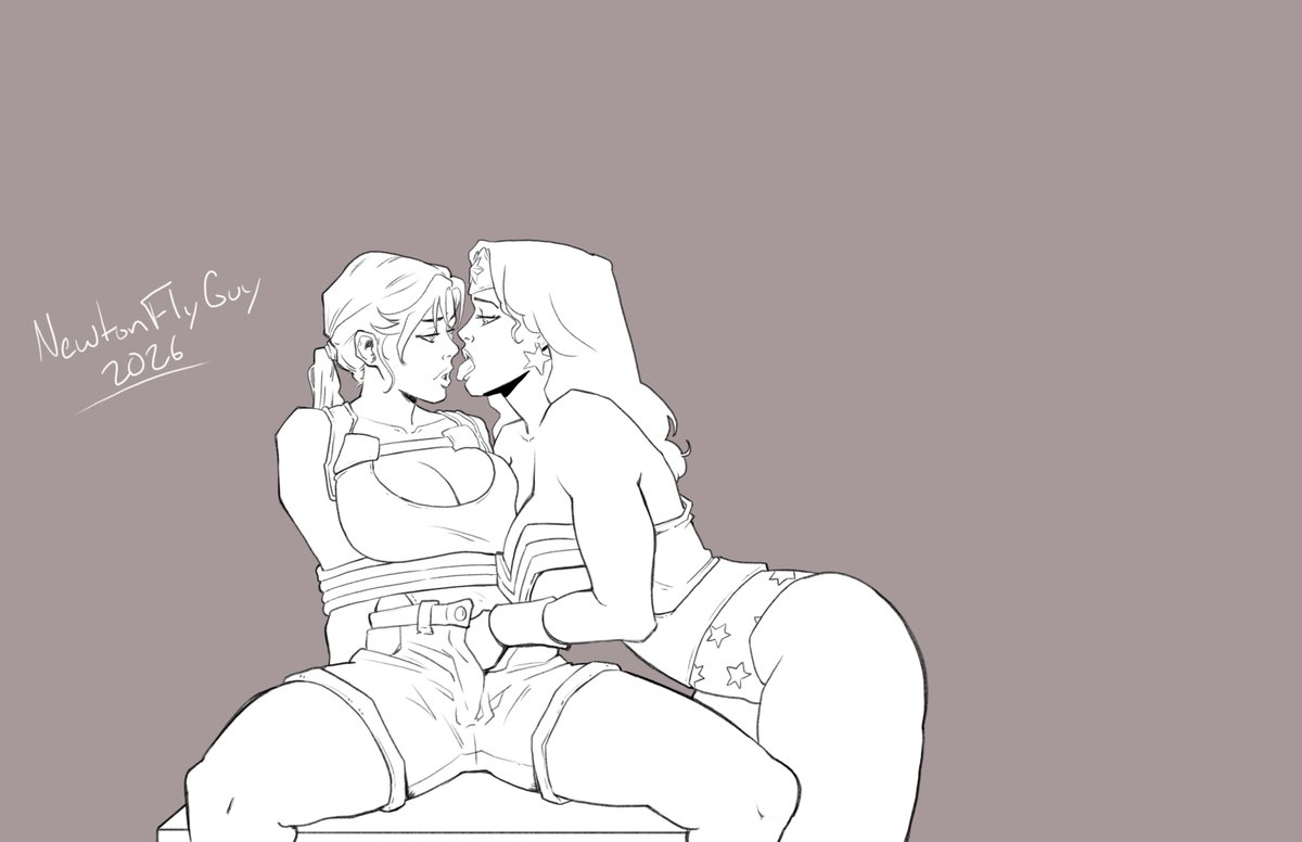 FlyguyNewton's tweet photo. New year I am going to try and post more! Lara Croft and Wonder Woman #bondage #LaraCroft #wonderwoman https://t.co/O2eQrofP6H