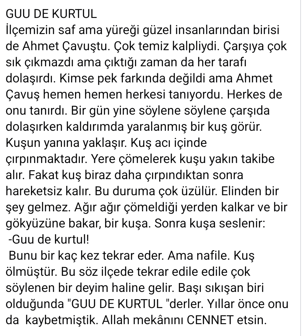 Sn. <a href="/tarik_tufan/">Tarık Tufan</a> 
Gece Açan Çiçekler' i okurken kuşu için gelen Eşref, bana Ahmet Çavuş'u hatırlattı.  Özel insanların kuşlarla ayrı bir iletişimi var. Siz bu detayı da güzel vermişsiniz.
Bana kitabınızı gönderen ve okumama vesile olan <a href="/GamzeKAYAUZ1/">Gamze</a> ' a tekrar teşekkürler.