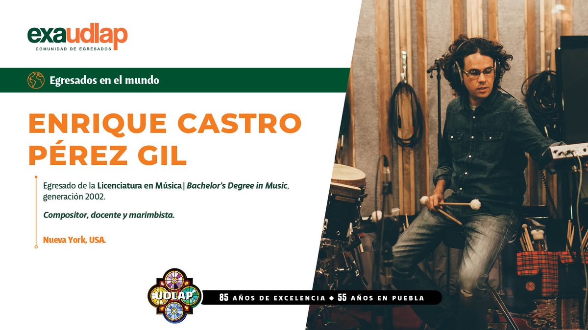 ¡Egresados UDLAP que brillan en el mundo! 🌍 

Desde las aulas del Colegio Williams Cuernavaca, hasta la vibrante escena musical de Nueva York, Enrique Castro demuestra que la pasión por la música no conoce límites.