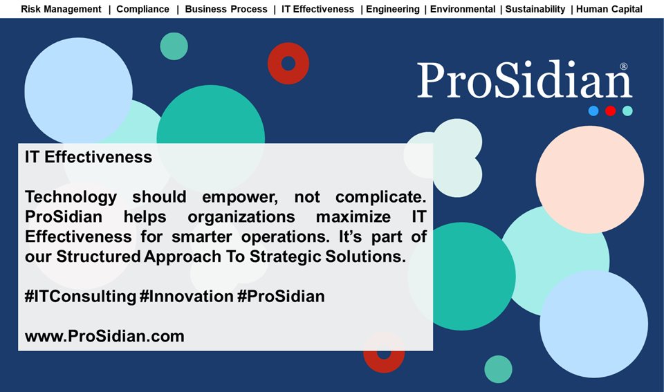 Prosidian's tweet image. IT Effectiveness

Technology should empower, not complicate. ProSidian helps organizations maximize IT Effectiveness for smarter operations. It’s part of our Structured Approach To Strategic Solutions.

#ITConsulting #Innovation #ProSidian

ProSidian.com