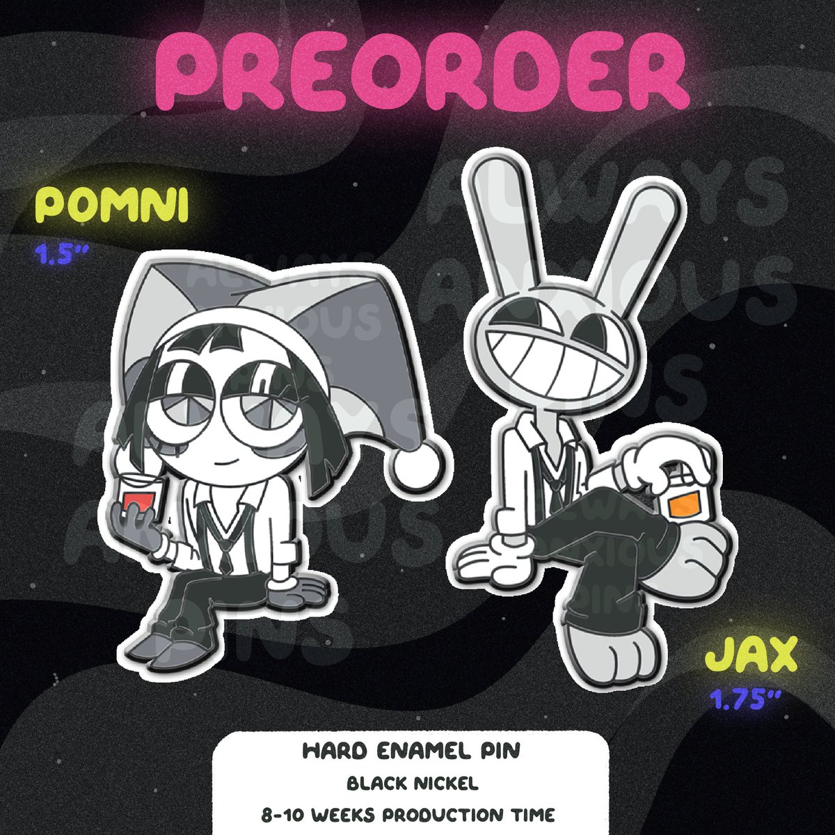 issybusyissy's tweet image. Something I've been working on for a while... Bar Adventure Jax and Pomni pins!

I hope to eventually add more adventure style pins to create a collection. Let me know whatcha think!

etsy.com/listing/443791…

#TADC #tadcjax #tadcpomni #TheAmazingDigitalCircus #fanart