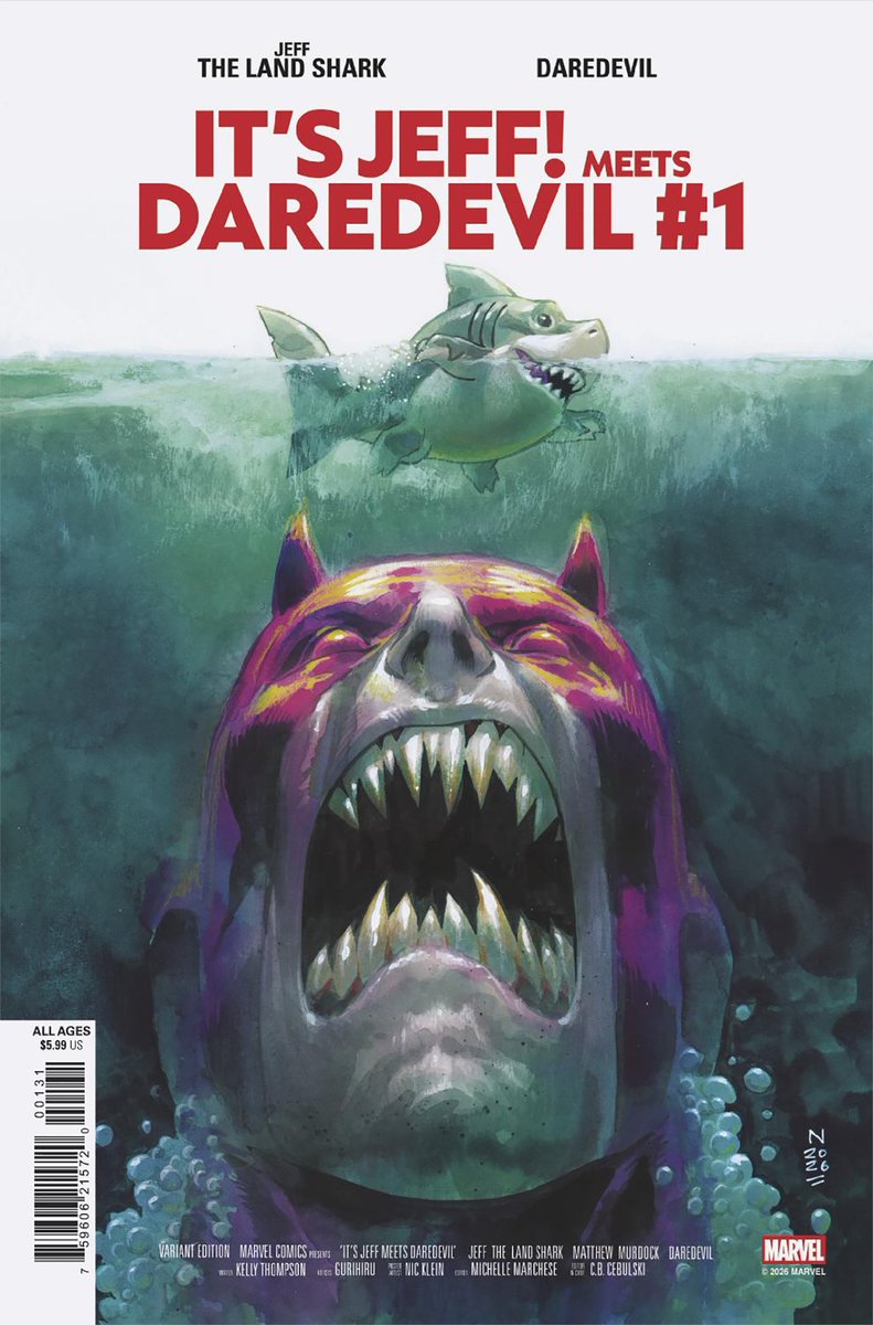 Here's the Nic Klein variant cover for It's Jeff Meets Daredevil #1, scheduled for February 18!