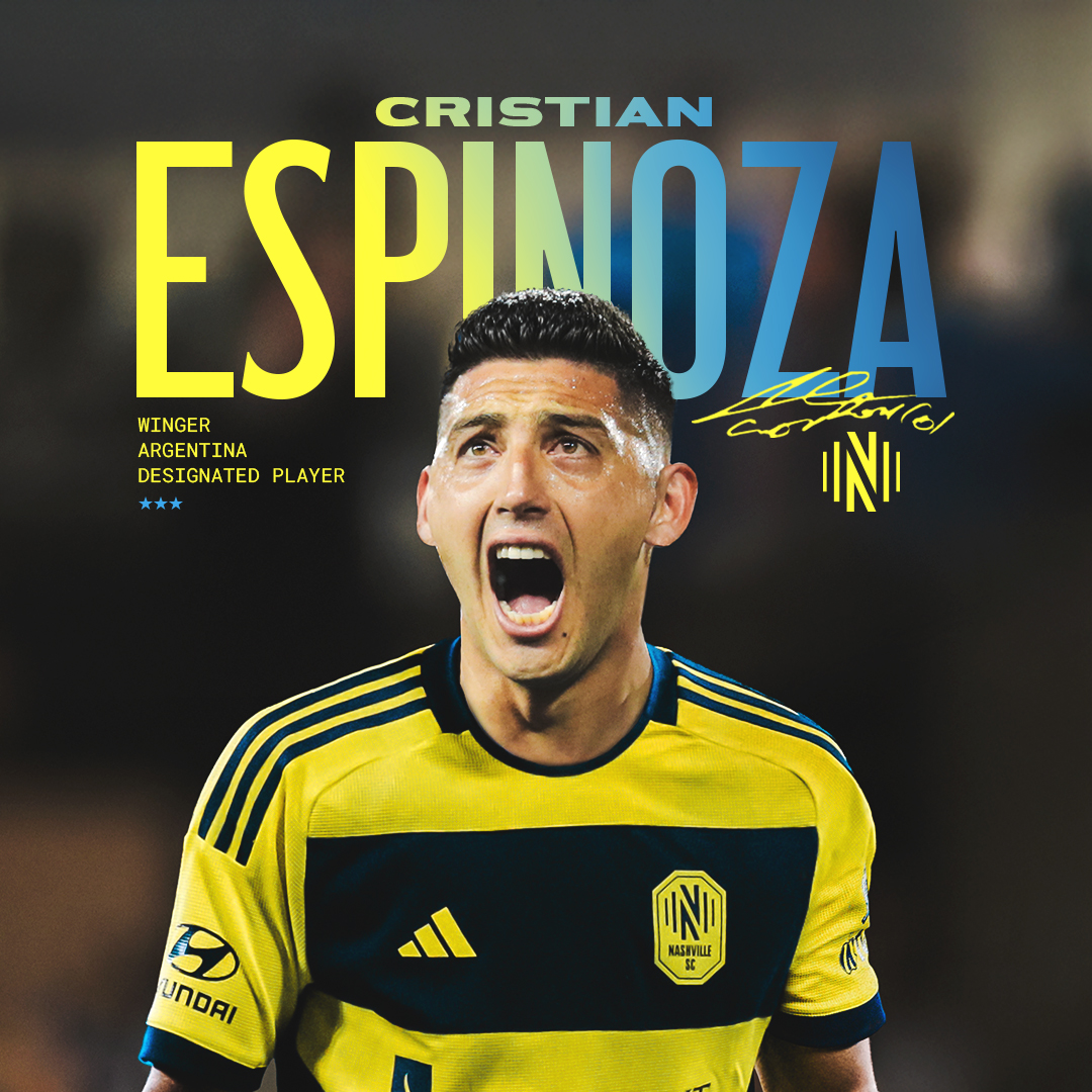 NashvilleSC's tweet image. 👑 2x MLS All-Star
🪄 70 MLS assists
️⚽️ 36 MLS goals

The latest star to call Music City home 🤩
