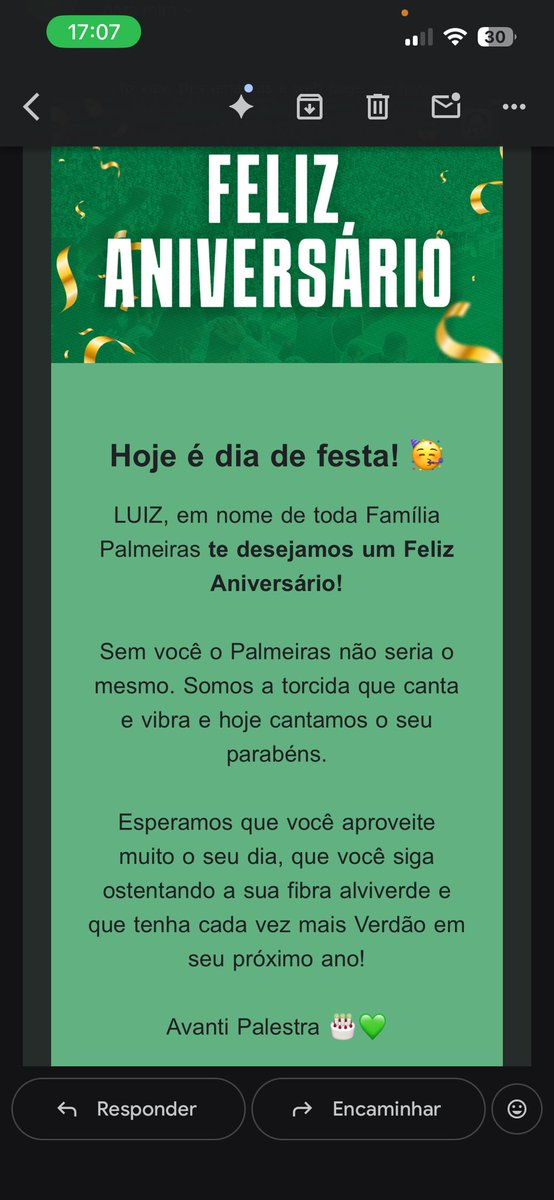 obrigado <a href="/leilapereiralp/">Leila Pereira</a>, feliz aniversário pra mimmmmm 🥳 2.1y
