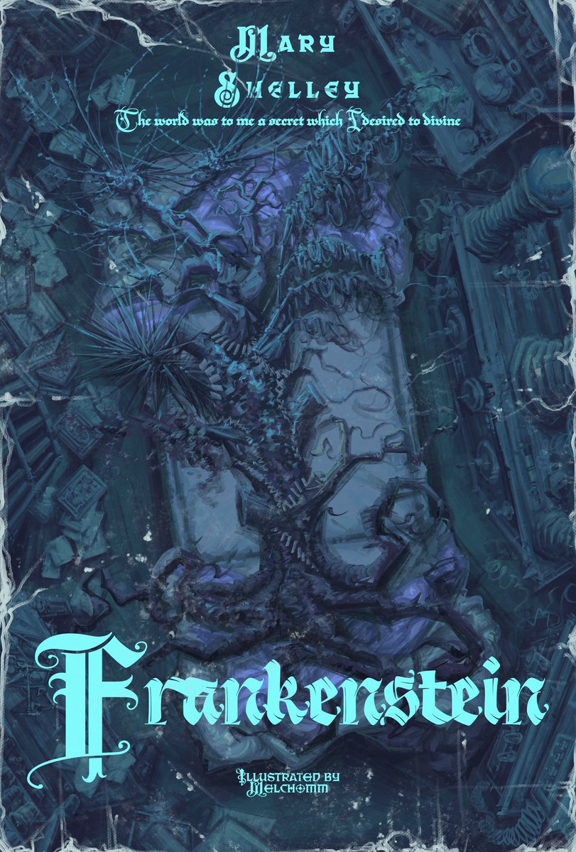 melchommm's tweet image. Frankenstein illustration, drawn on procreate