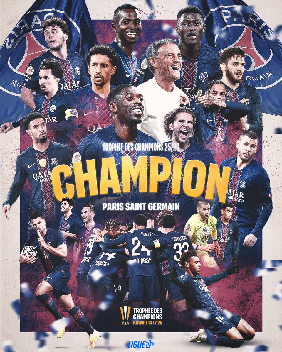 ligue1plus's tweet photo. 🏆 PSG 🏆 https://t.co/EpvuzvPLr8