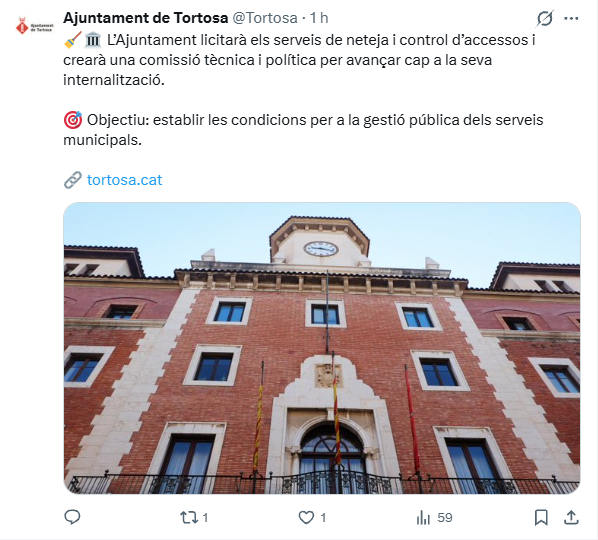 📌 L'anunci del govern de #Tortosa de crear una altra comissió per estudiar com es municipalitza un servei dient que 'actualment no és viable' és ridícul i només respon a una gesticulació per garantir el vot de la CUP al canvi d'alcaldia de dissabte

ℹ️ juntspertortosa.cat/meritxell-roig…